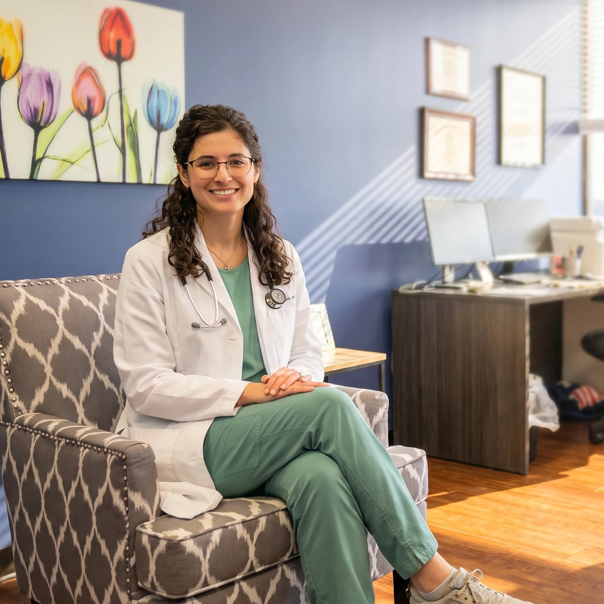 Dr. Lillian Whalen in the Link Primary Care office