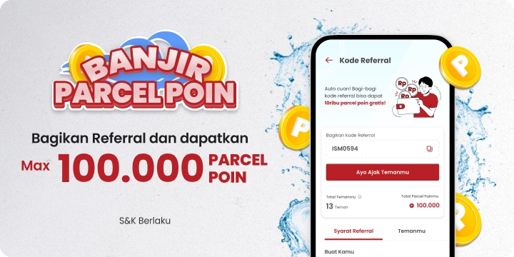 Bagi-bagi Kode Referral, Dapet Cuan Parcel Poin 10ribu!