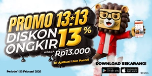 HUT ke-13 Lion Parcel, Ada Promo Diskon Ongkir 13%!