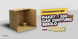 Pakai MINIPACK, Paket di Bawah 300 Gram Gak Dihitung 1 Kg!