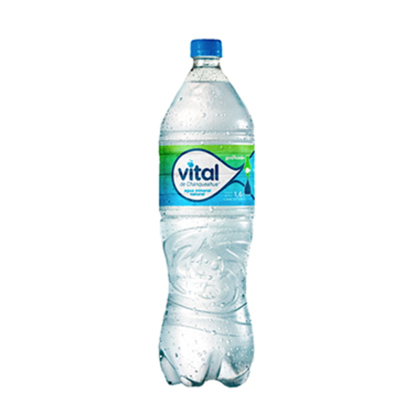 Agua mineral Vital con gas botella 1.6 litros