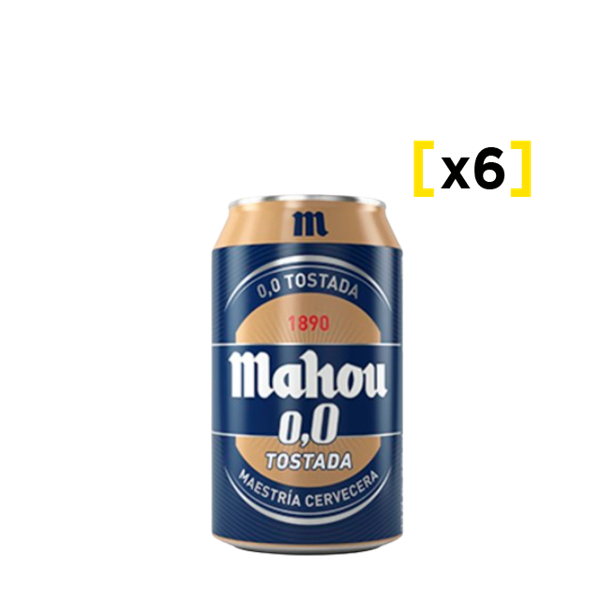 Mahou Cerveza tostada sin alcohol 0% Pack 6 botellines x 33 cl - 1