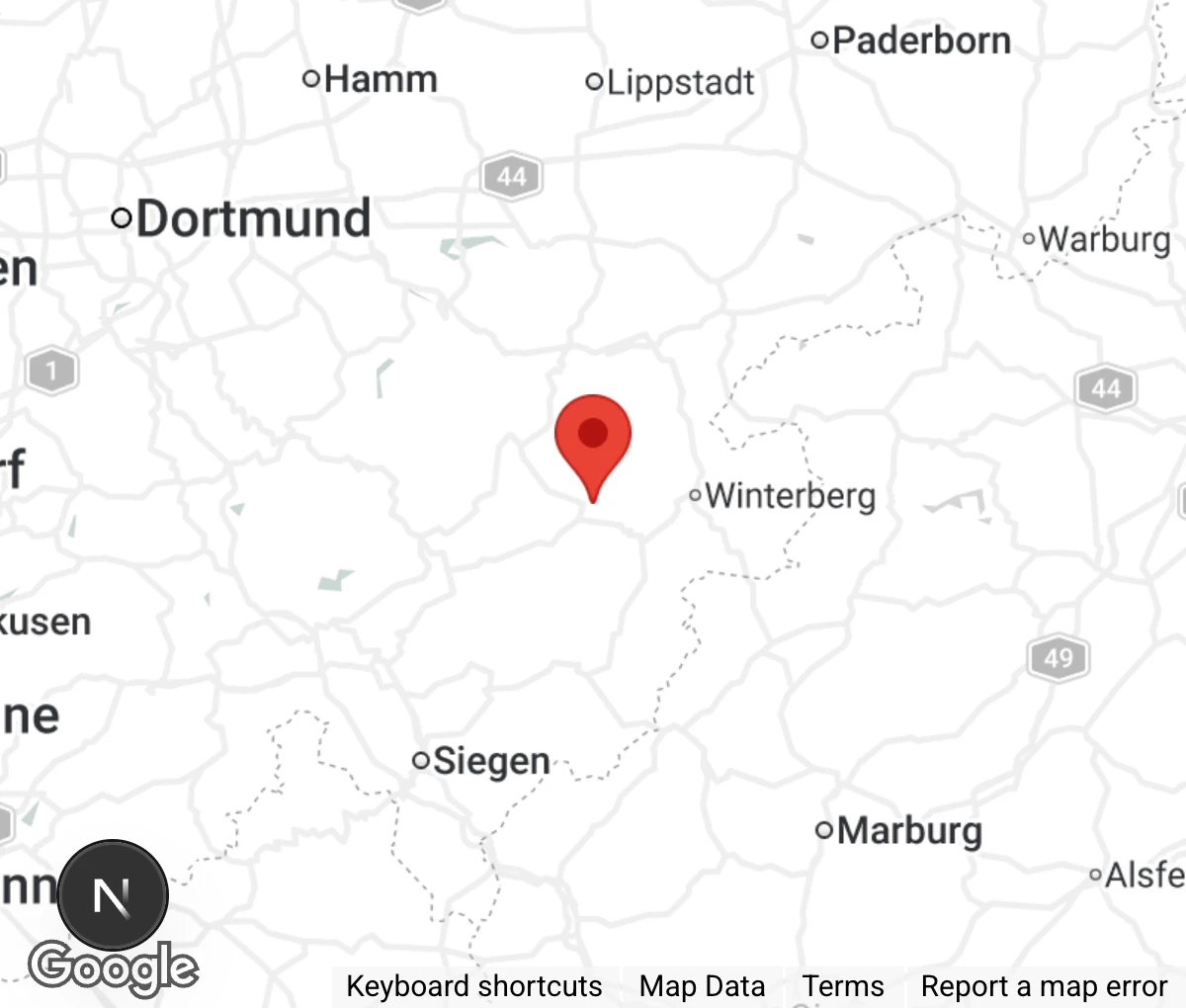 Map showing location of Tierschutzverein Schmallenberg e.V.