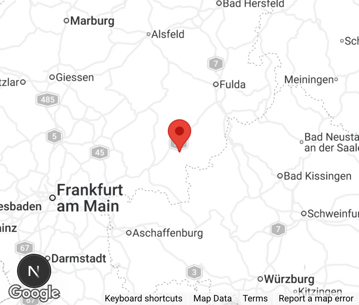 Map showing location of HundeSchutzBund Main-Kinzig e.V.