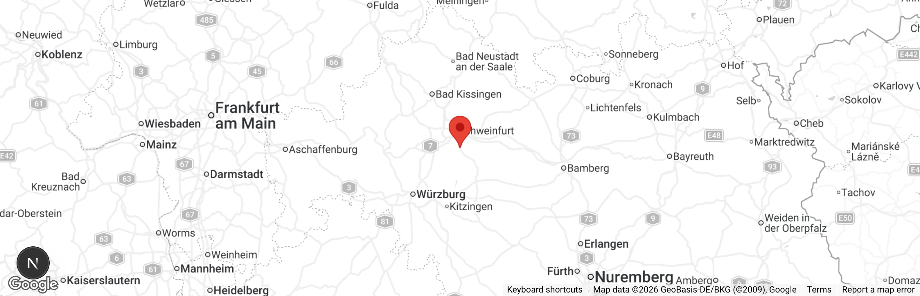 Map showing location of Tierheim Schwebheim