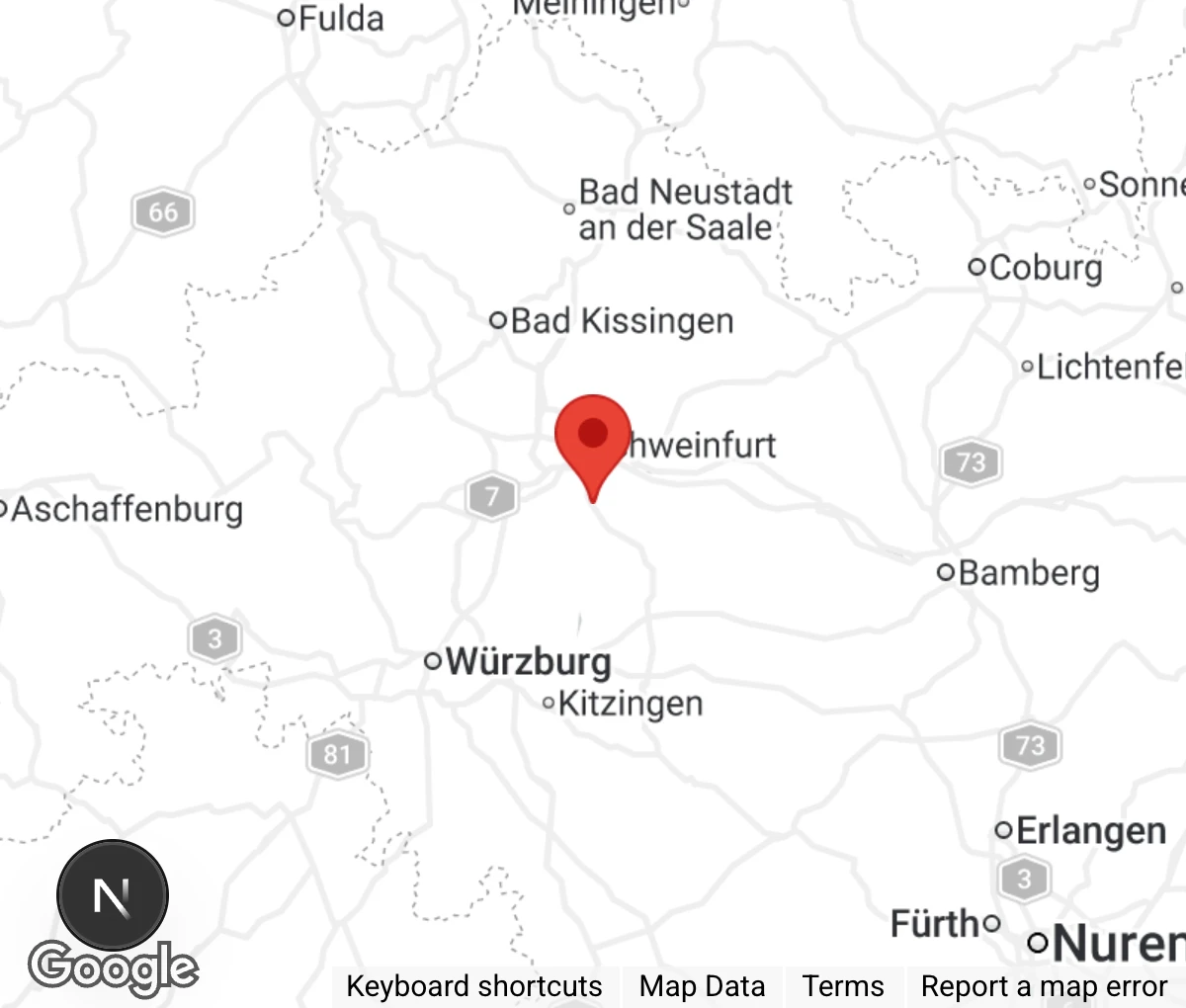 Map showing location of Tierheim Schwebheim