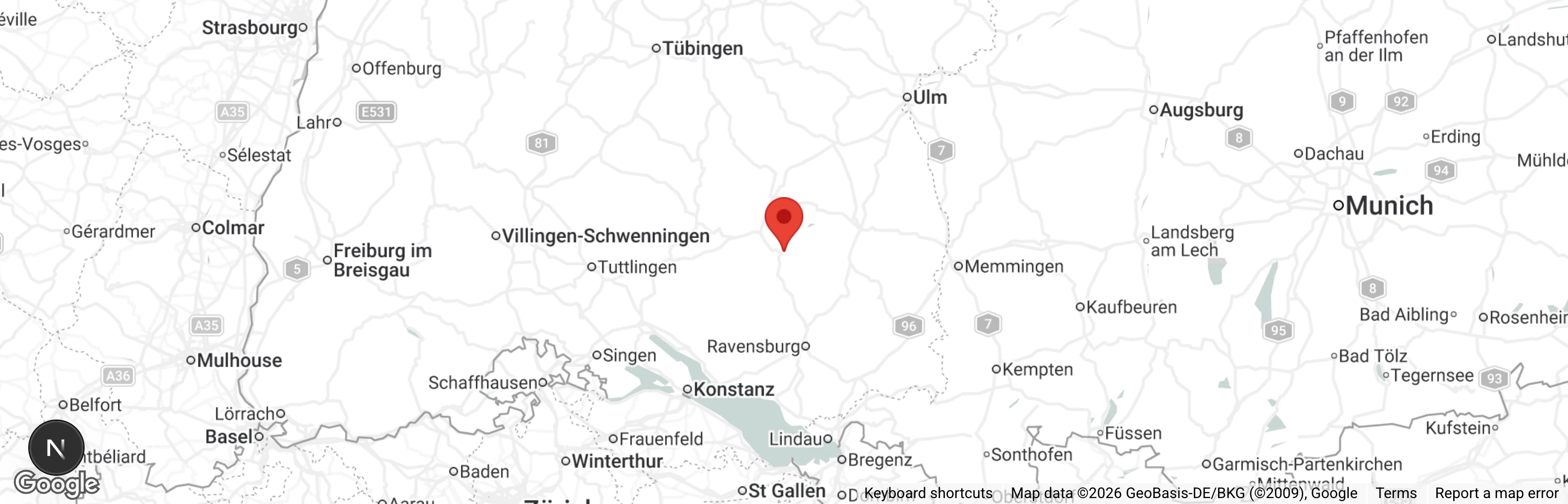 Map showing location of Tierauffangstation der Katzentatzen