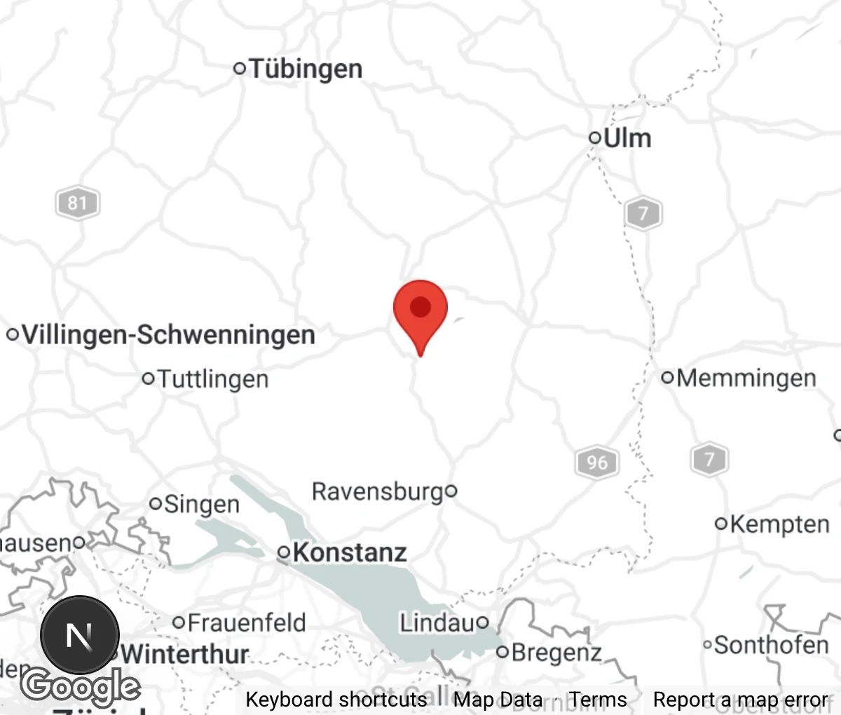 Map showing location of Tierauffangstation der Katzentatzen