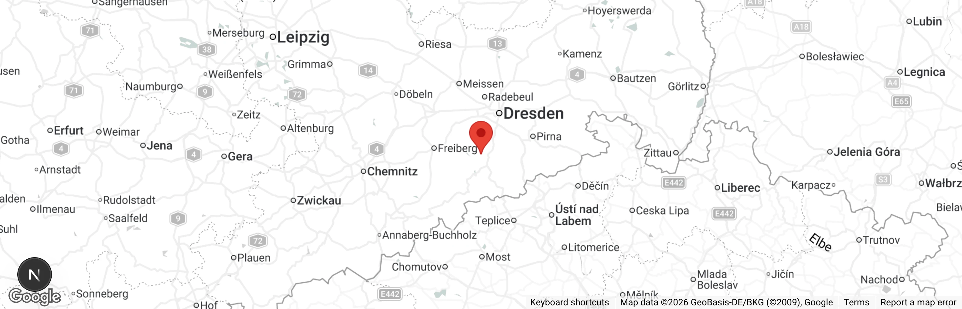 Map showing location of Tierheim Reichstädt