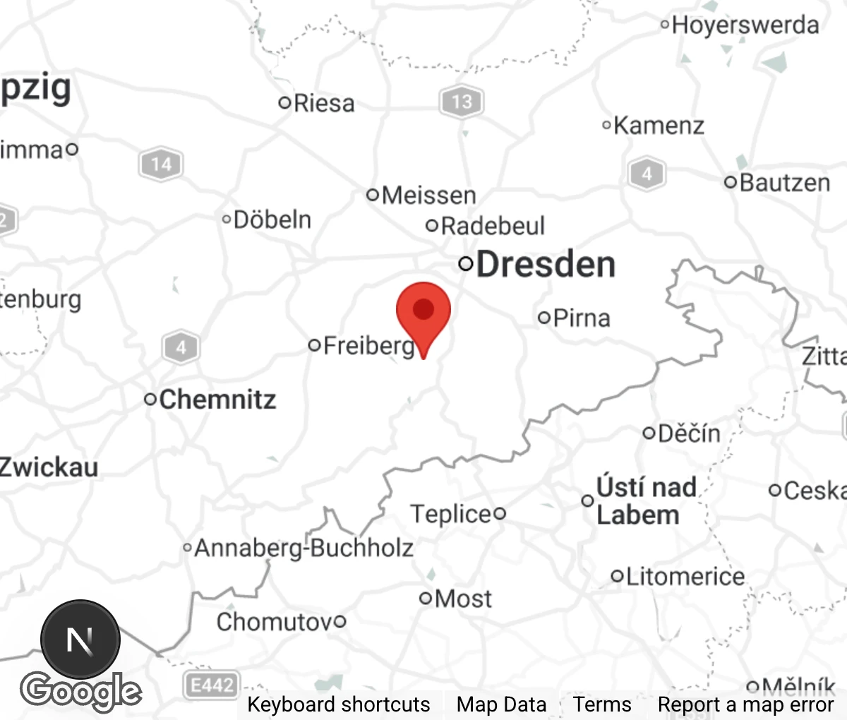 Map showing location of Tierheim Reichstädt