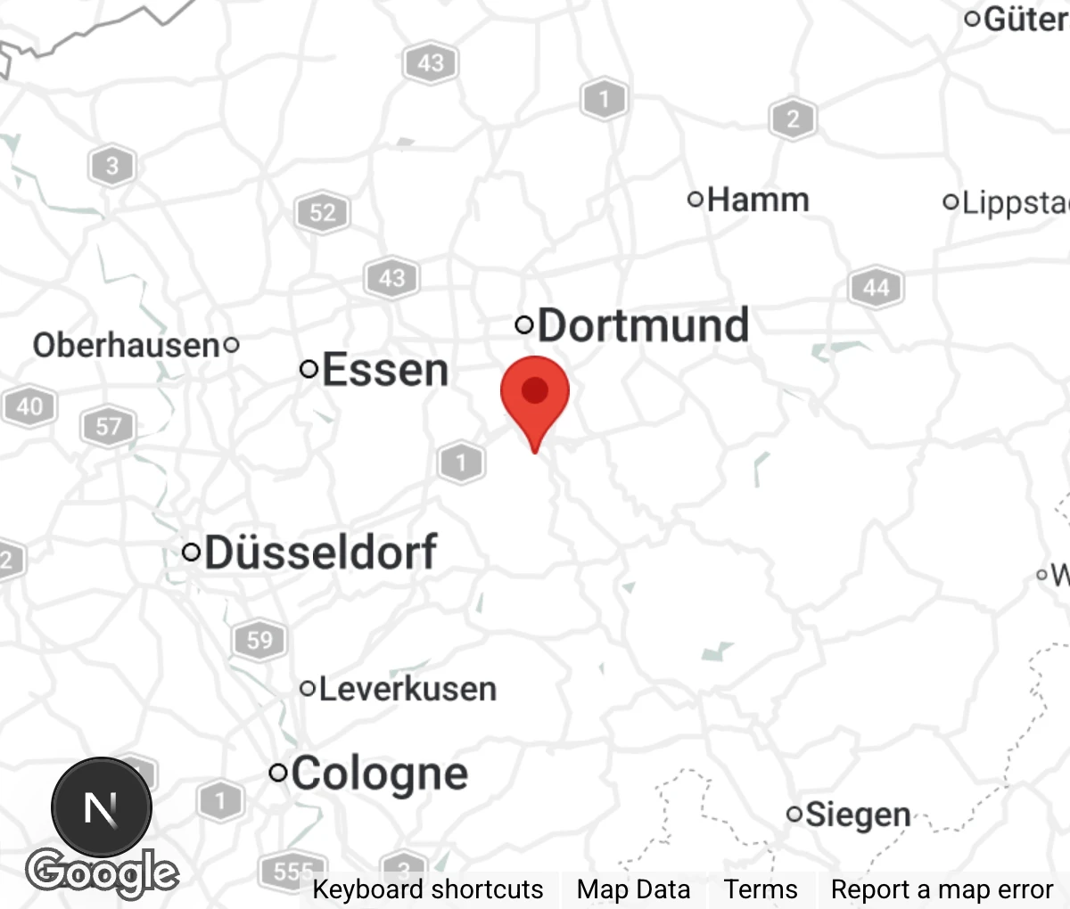 Map showing location of Tierschutzverein Hagen und Umgebung e.V.