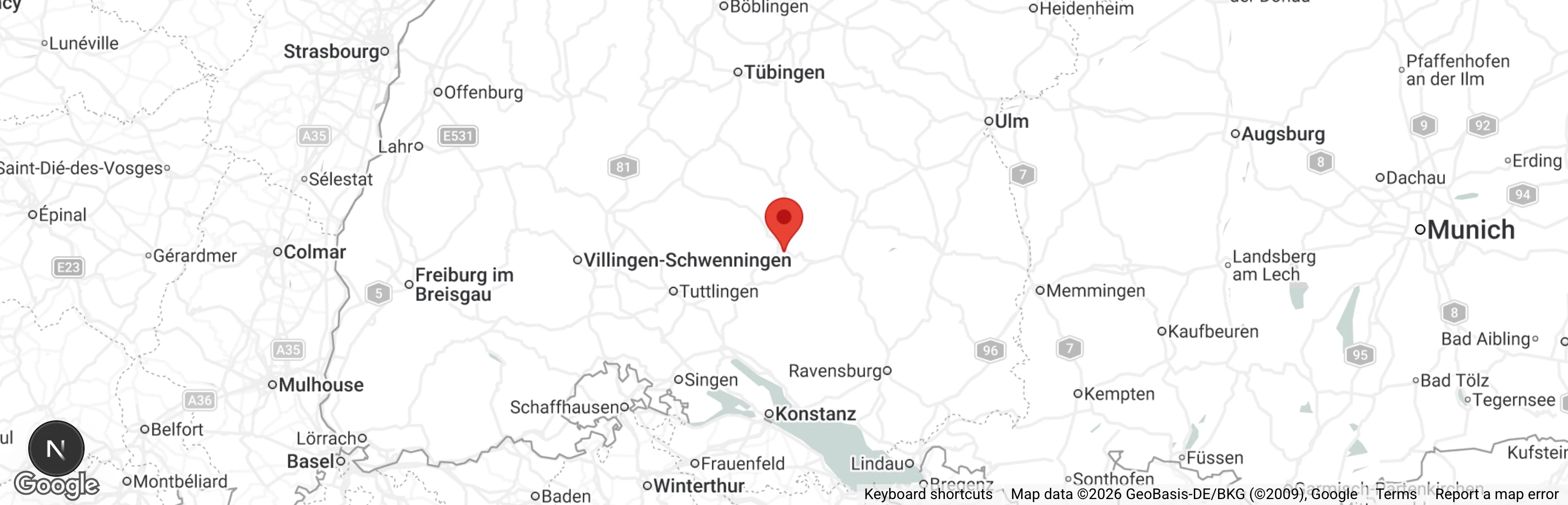 Map showing location of Kreistierheim Sigmaringen