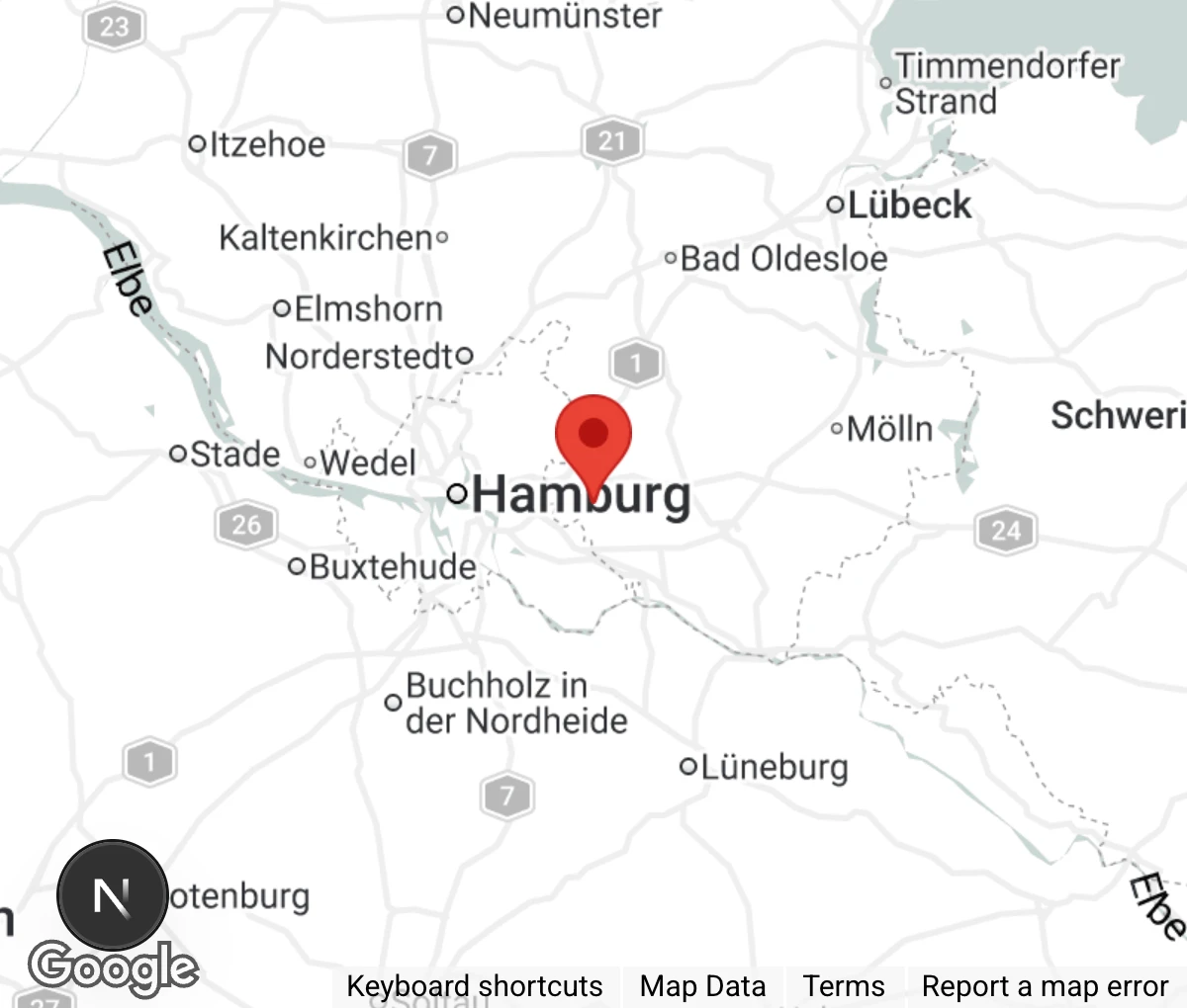 Map showing location of Tierherberge Einhorn