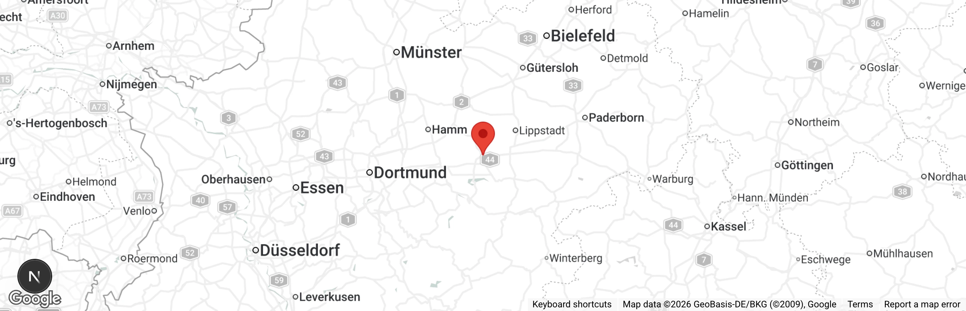 Map showing location of Tierheim Soest