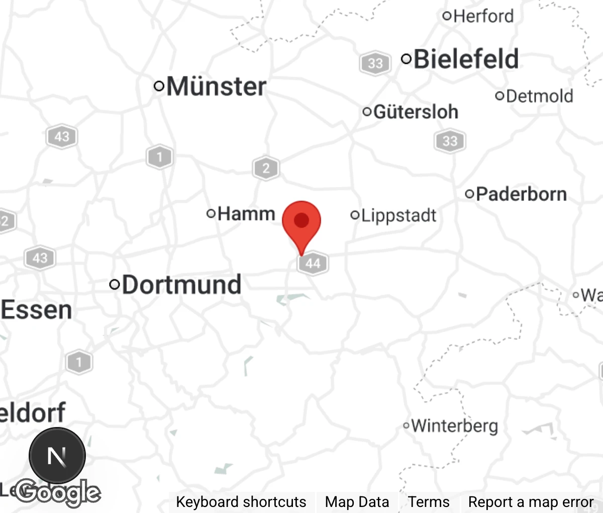 Map showing location of Tierheim Soest