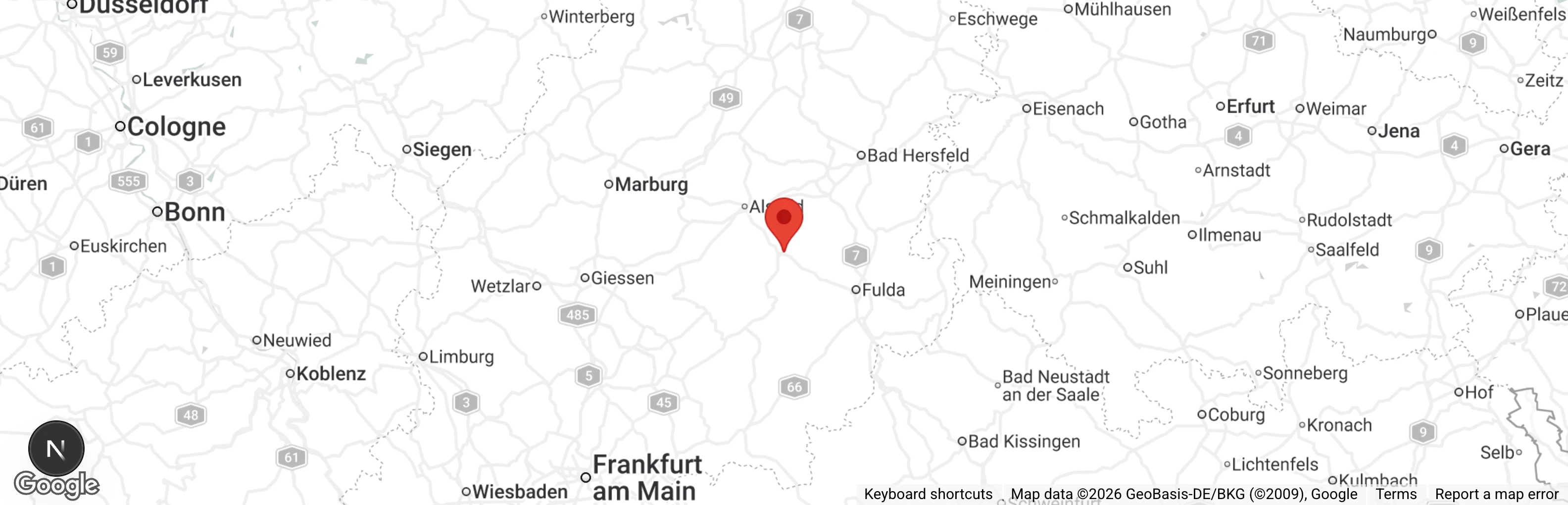 Map showing location of Tierheim Lauterbach