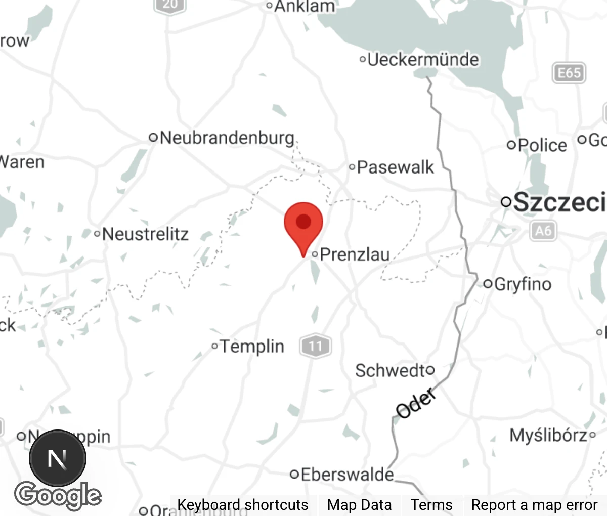 Map showing location of Erika-Kliemann-Tierheim