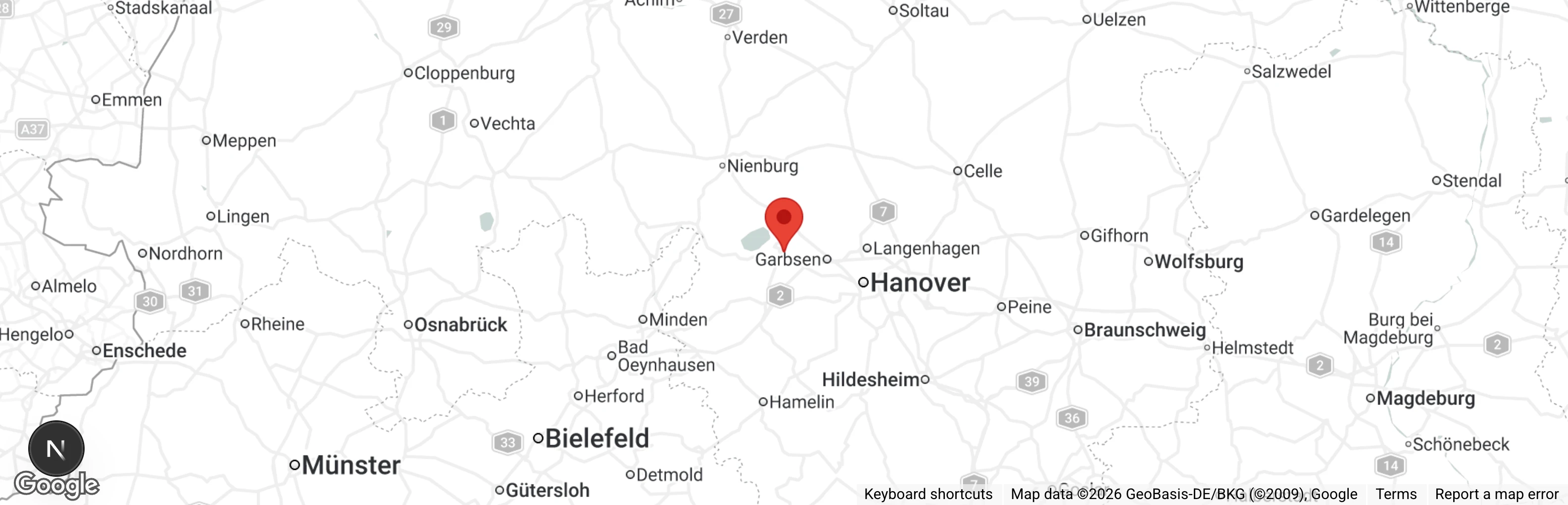 Map showing location of Tierheim Steinhuder Meer/Wunstorf