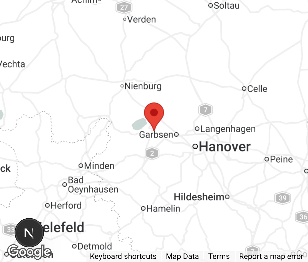 Map showing location of Tierheim Steinhuder Meer/Wunstorf