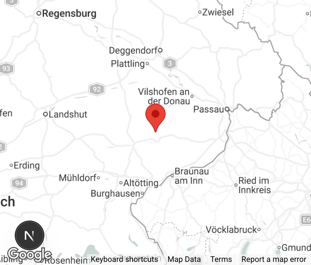 Map showing location of Tierheim Benk