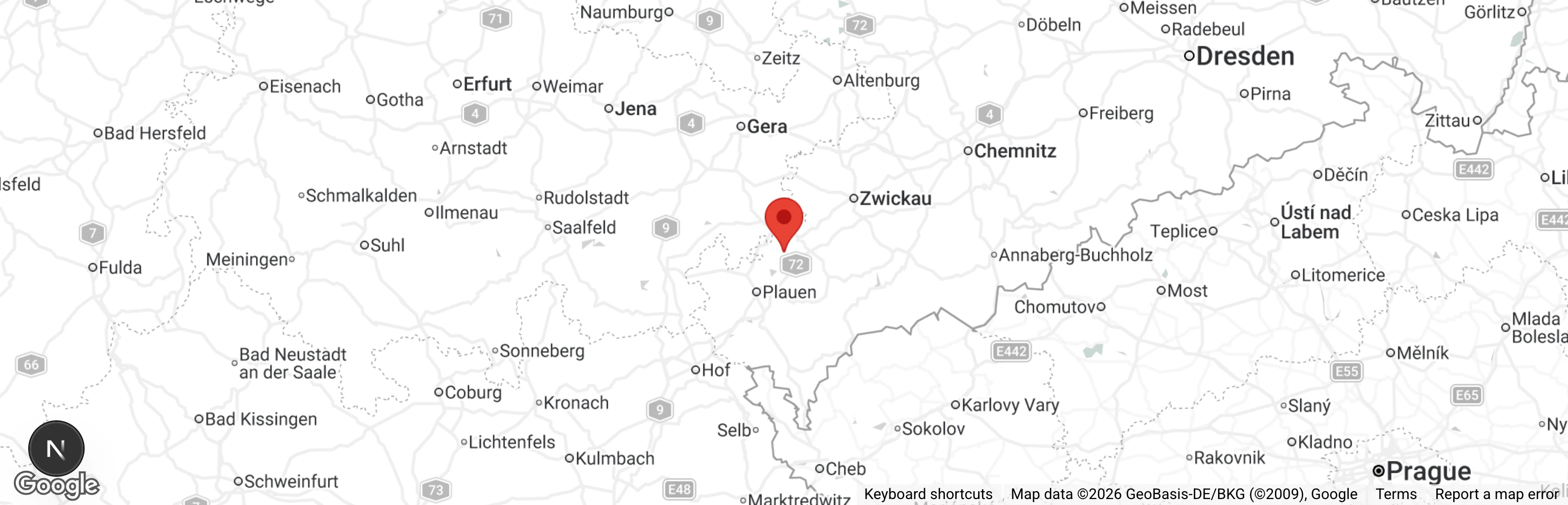 Map showing location of Tierheim Limbach/Reichenbach