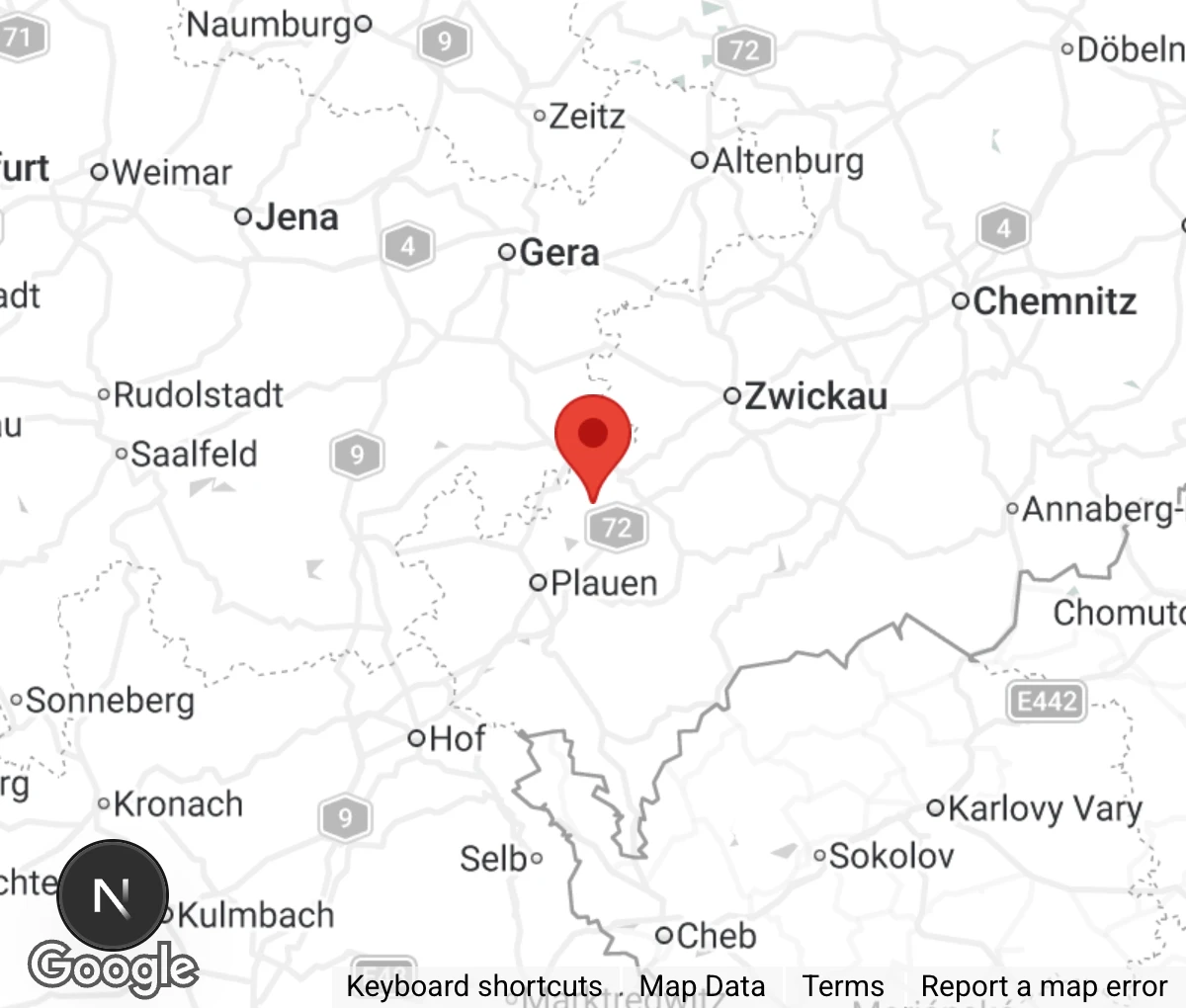 Map showing location of Tierheim Limbach/Reichenbach