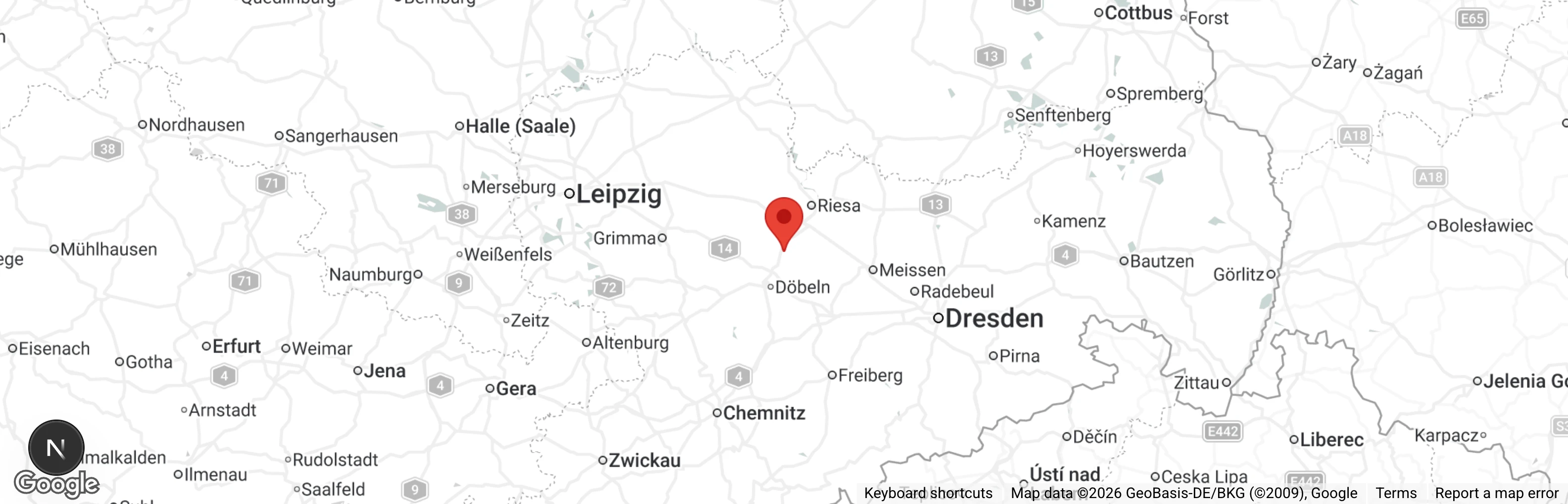 Map showing location of Tierheim Wiesengrund