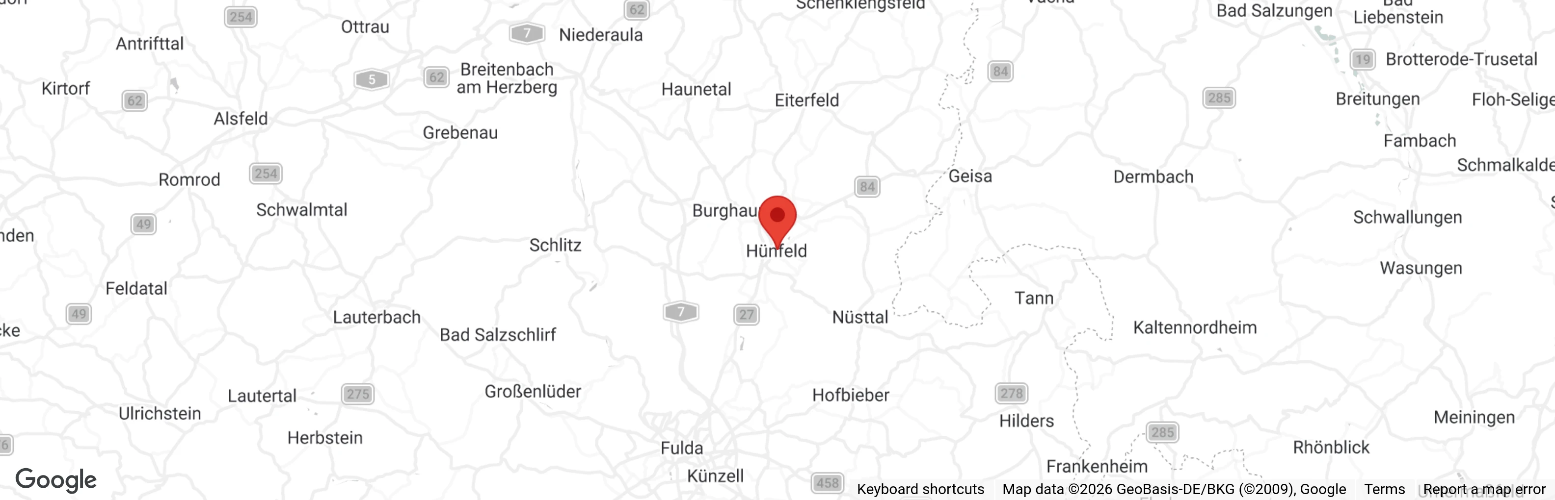 Map showing location of Tierschutzverein Hünfeld Stadt und Land e.V.