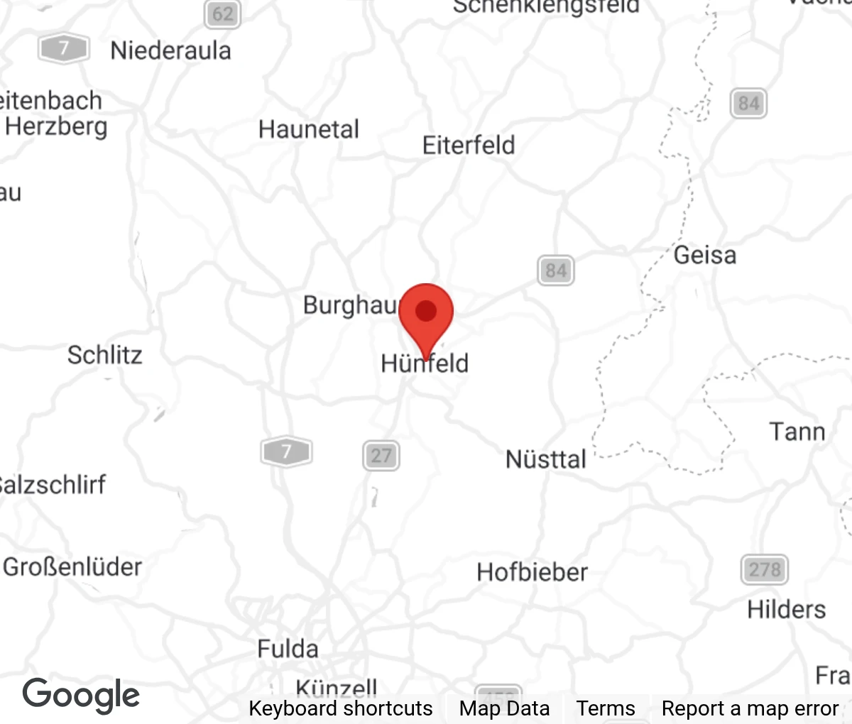 Map showing location of Tierschutzverein Hünfeld Stadt und Land e.V.