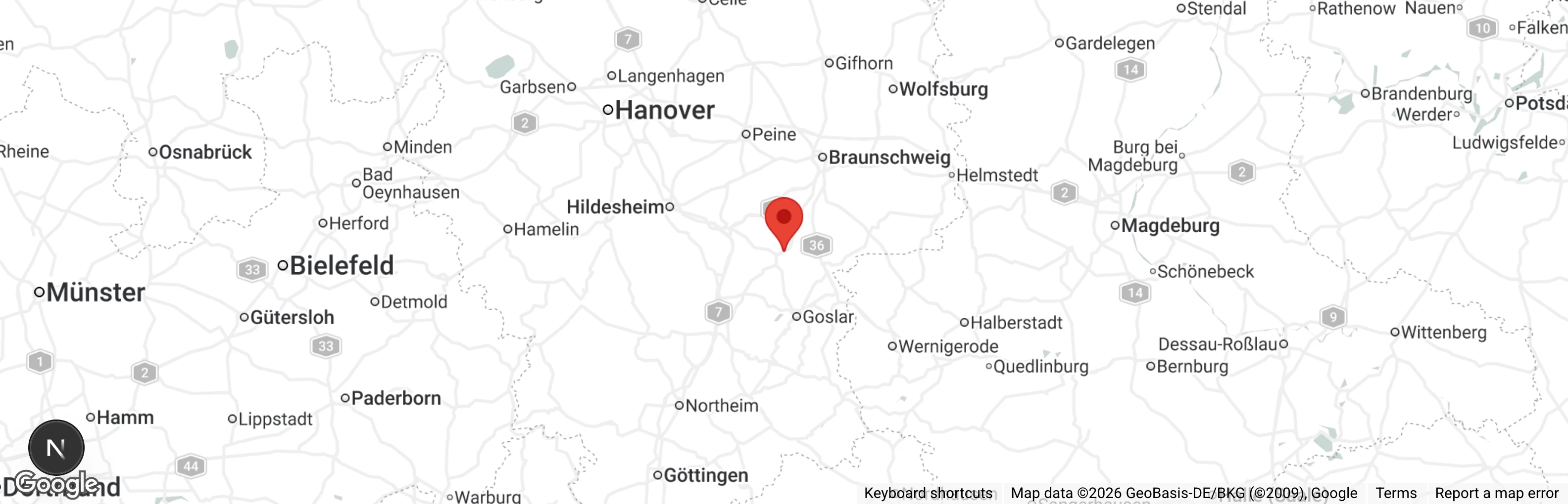 Map showing location of Tierheim Salzgitter