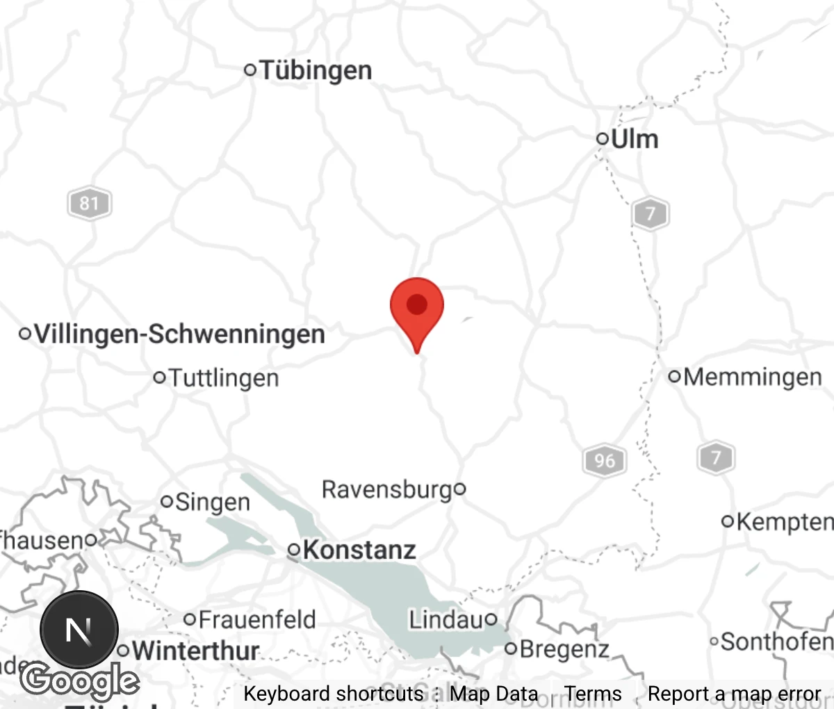 Map showing location of Tierauffangstation 'Tiernestle'