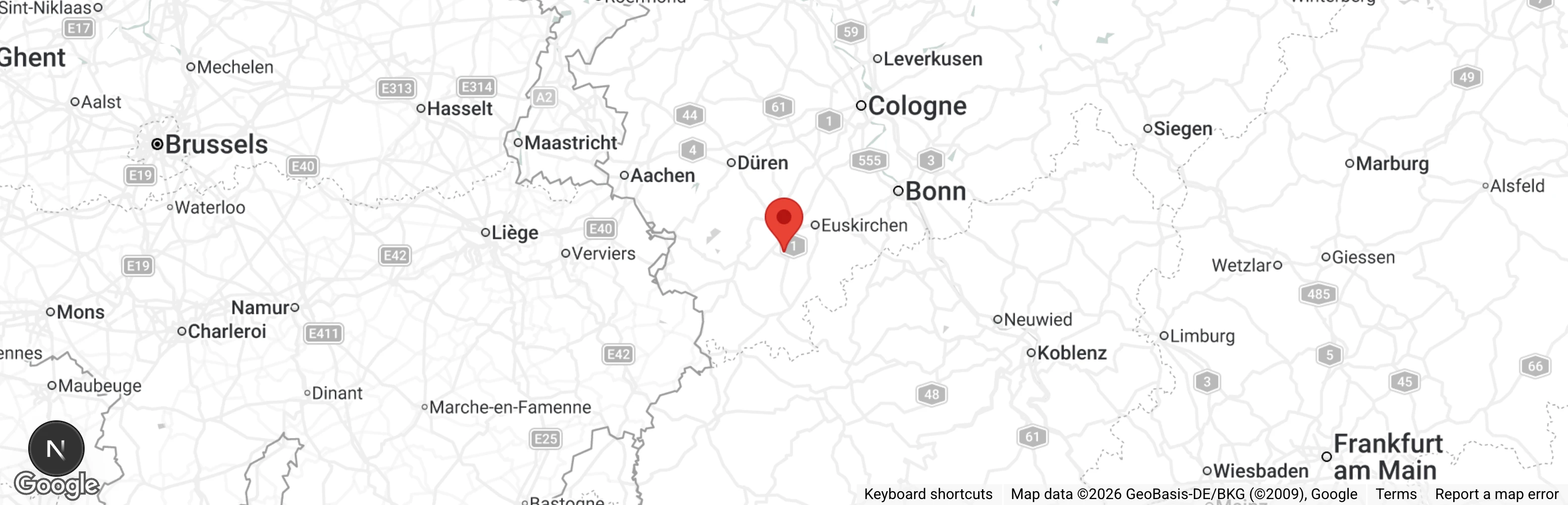 Map showing location of Tierheim Mechernich - Burgfey