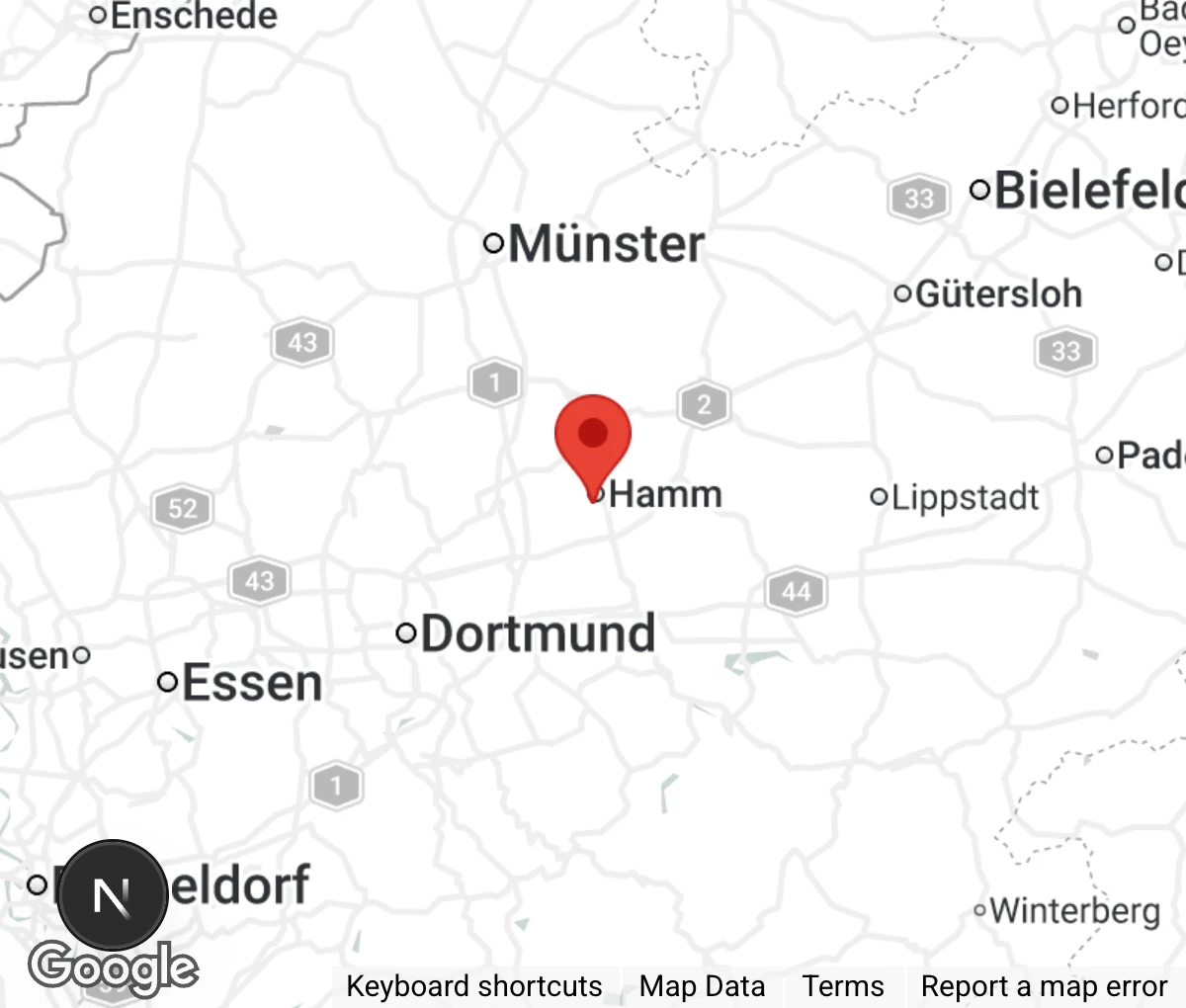 Map showing location of Tierheim Hamm