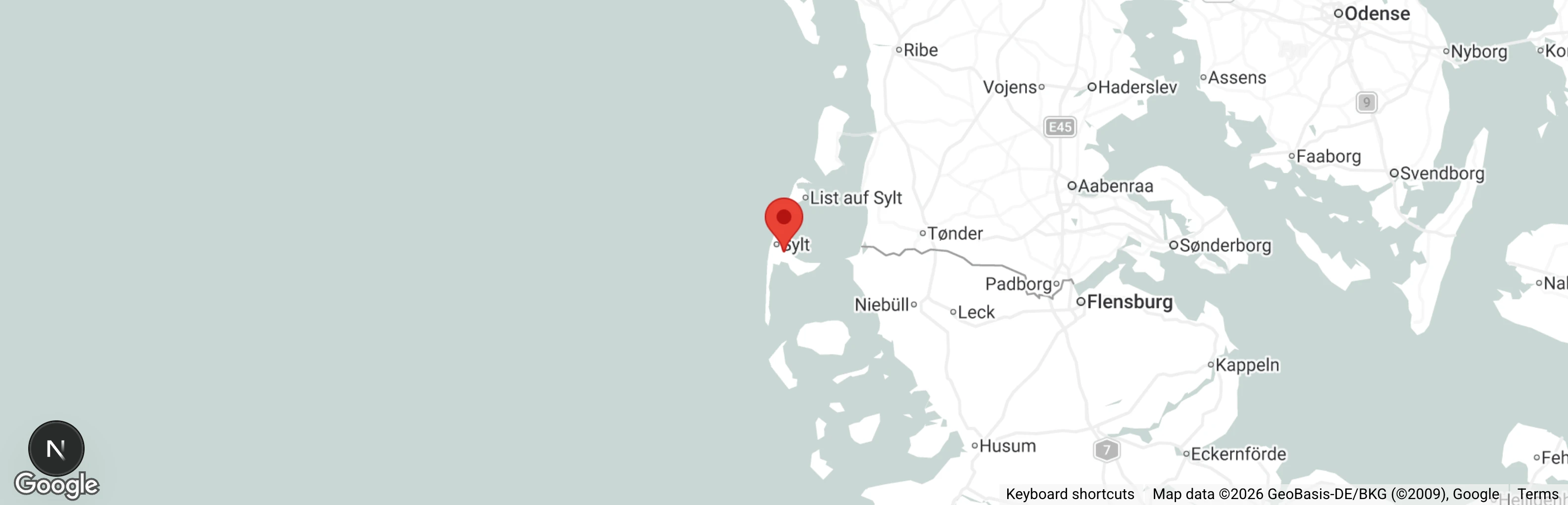Map showing location of Tierschutzverein Sylt e.V.