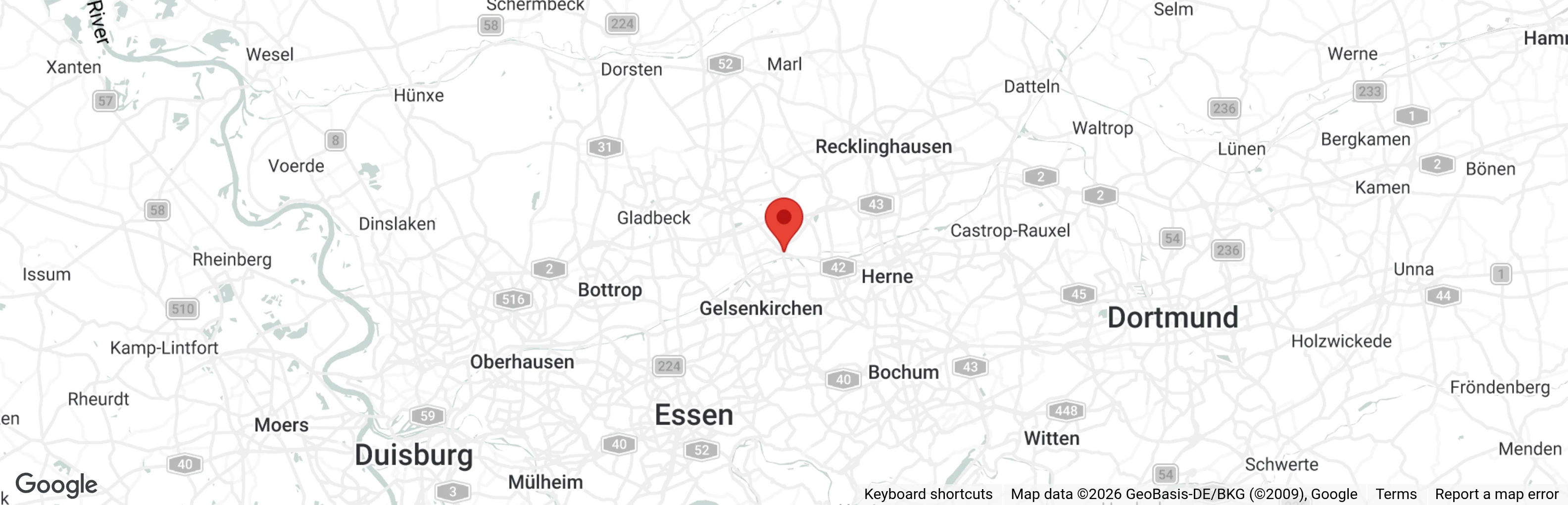 Map showing location of Tierheim Gelsenkirchen