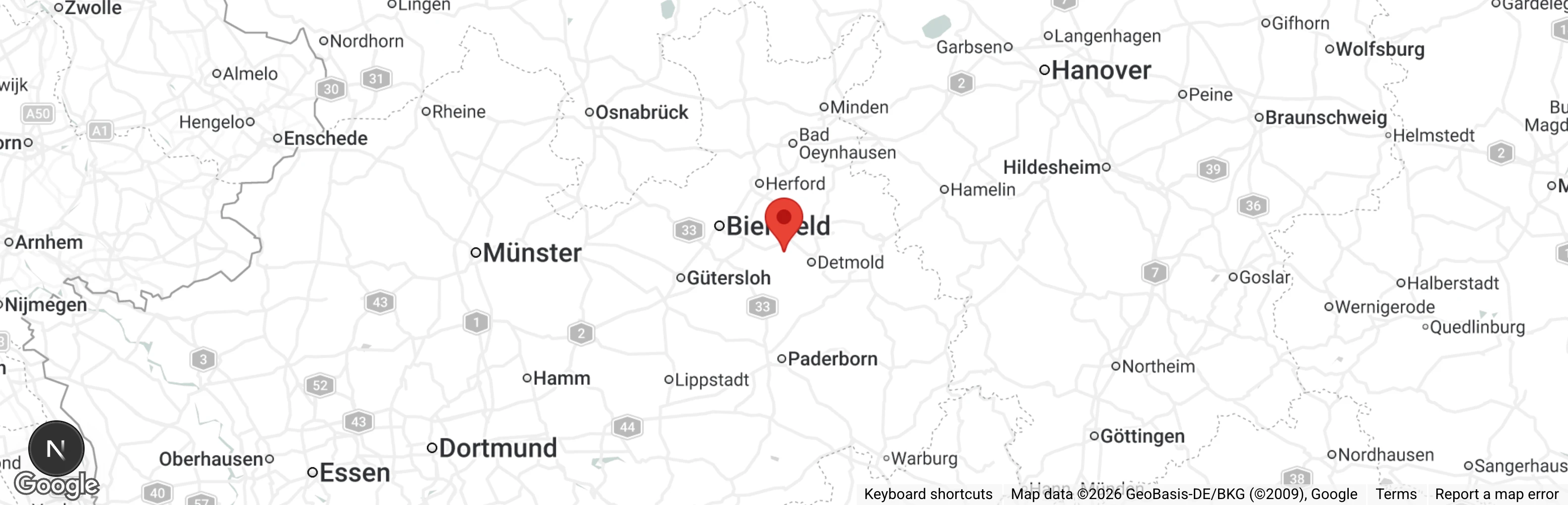 Map showing location of Tierhilfe Lippe u.U. e.V.