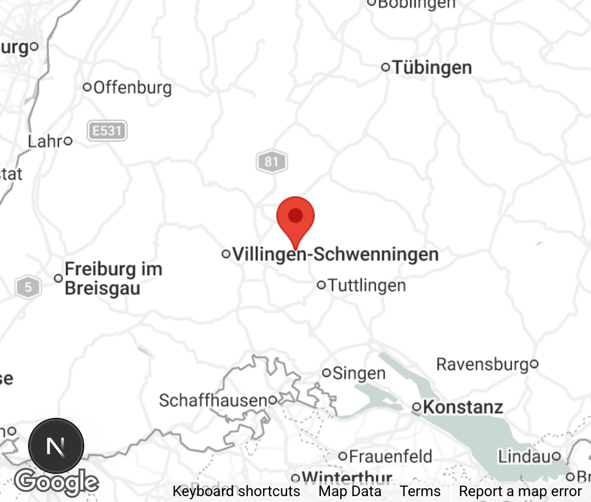 Map showing location of Tierschutzverein Menschen für Tiere e.V. Spaichingen