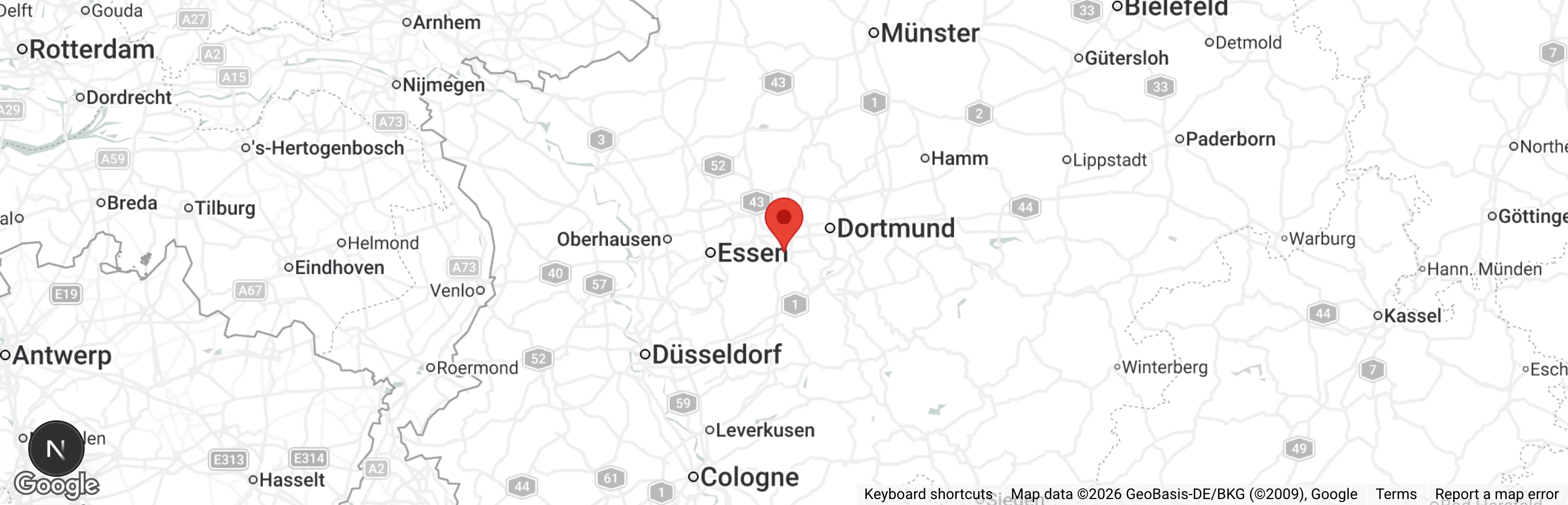 Map showing location of Tierheim Bochum
