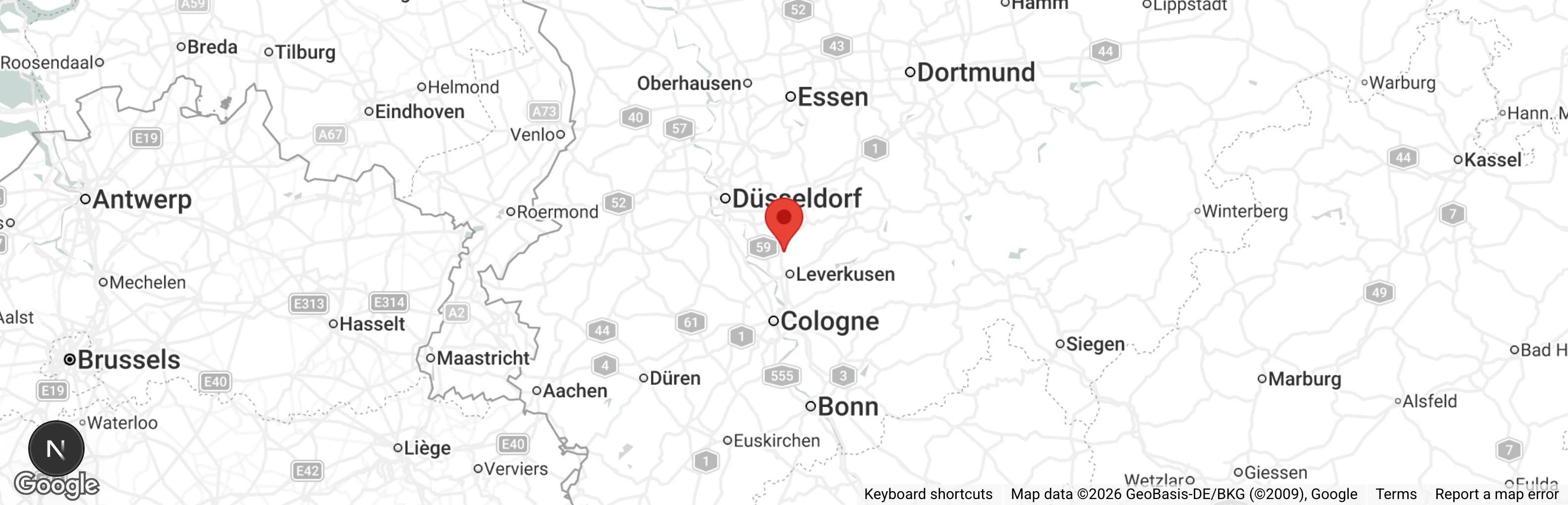Map showing location of Tierhilfe Leichlingen e.V. 'Wir für's Tier'