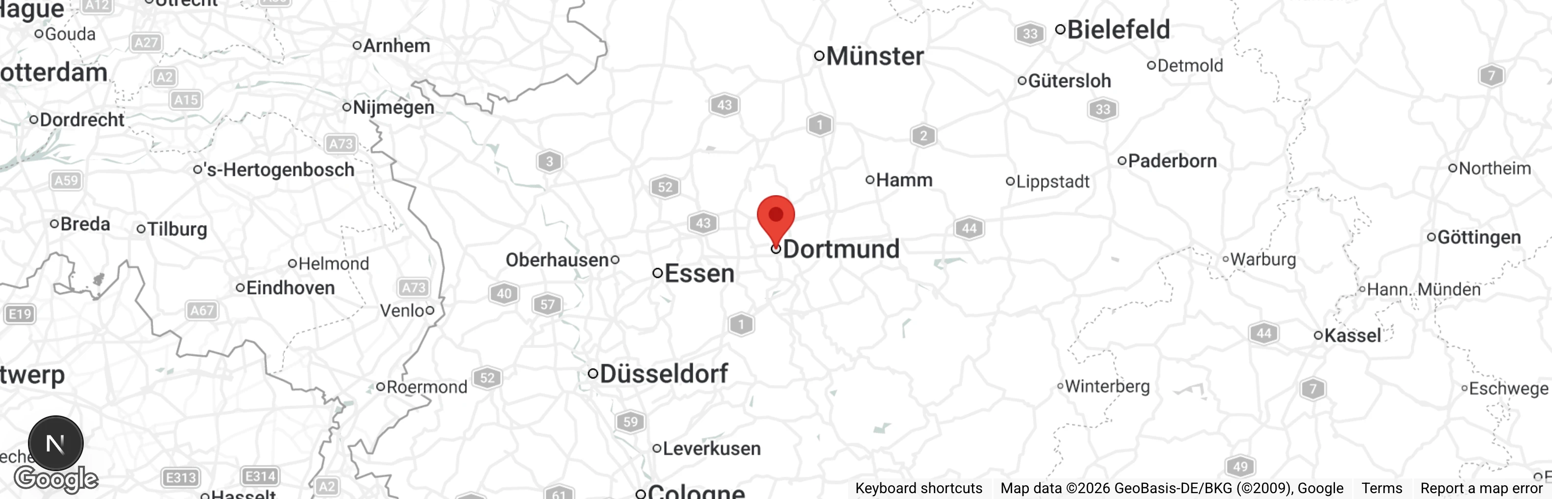 Map showing location of Tierschutzverein Groß-Dortmund e.V.