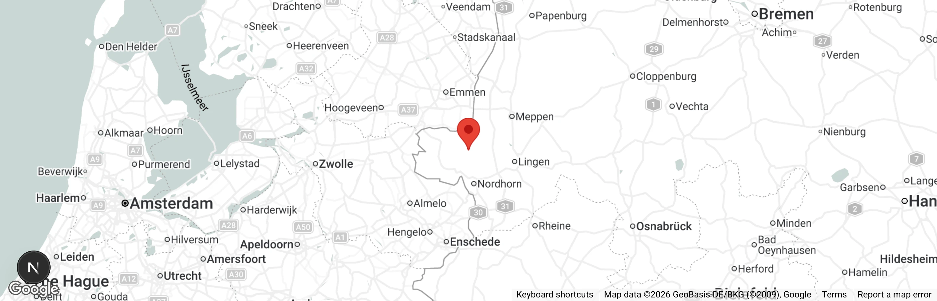 Map showing location of Tierheim Osterwald
