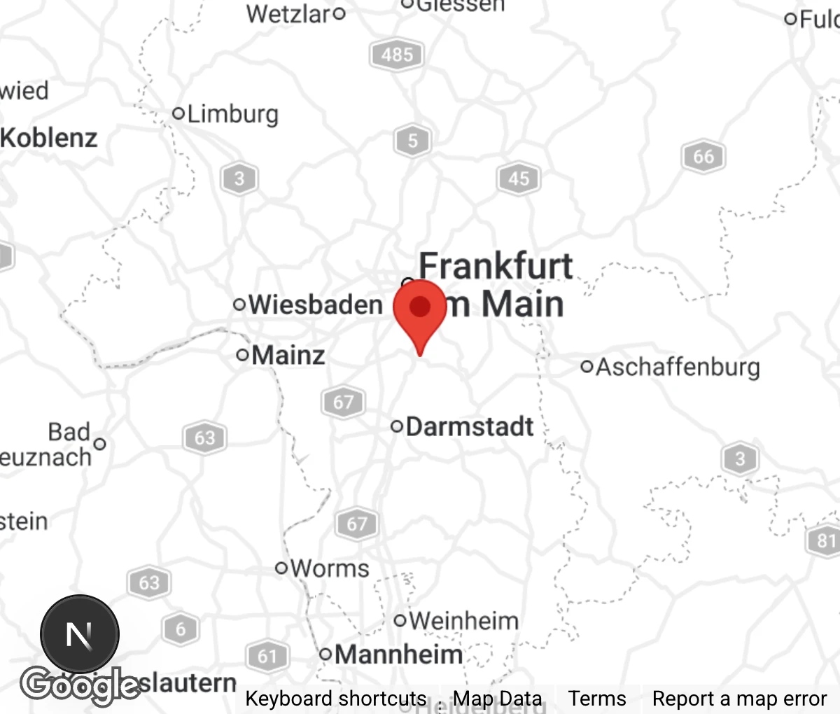 Map showing location of Tierschutzverein Tierheim Dreieich e.V.
