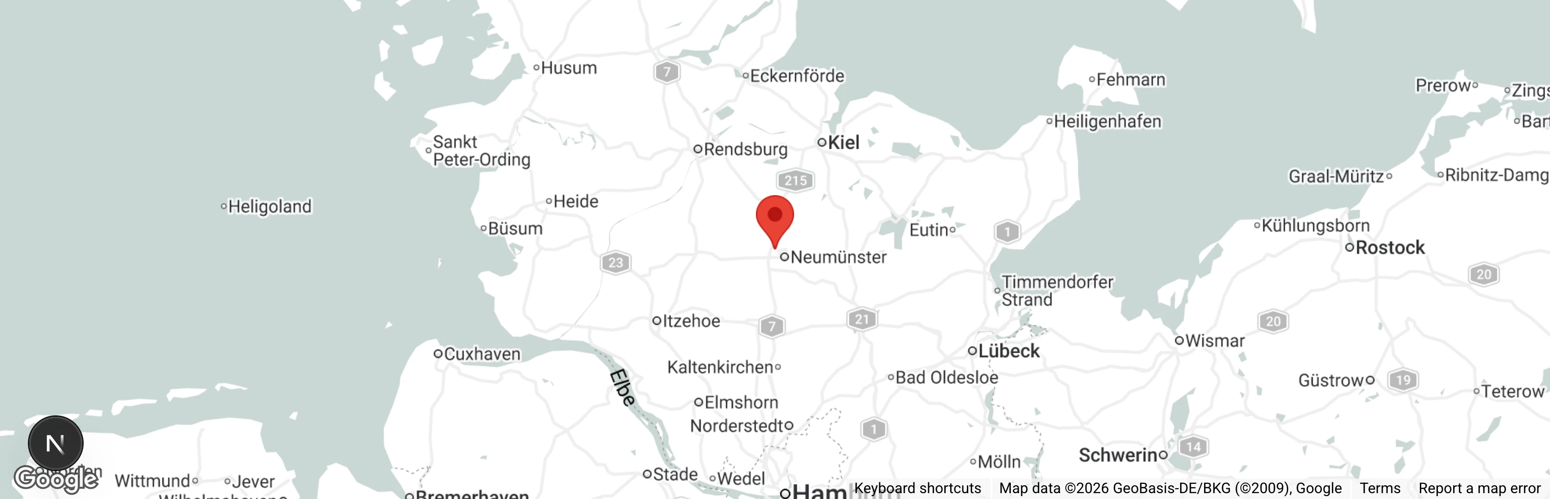 Map showing location of Tierheim Neumünster