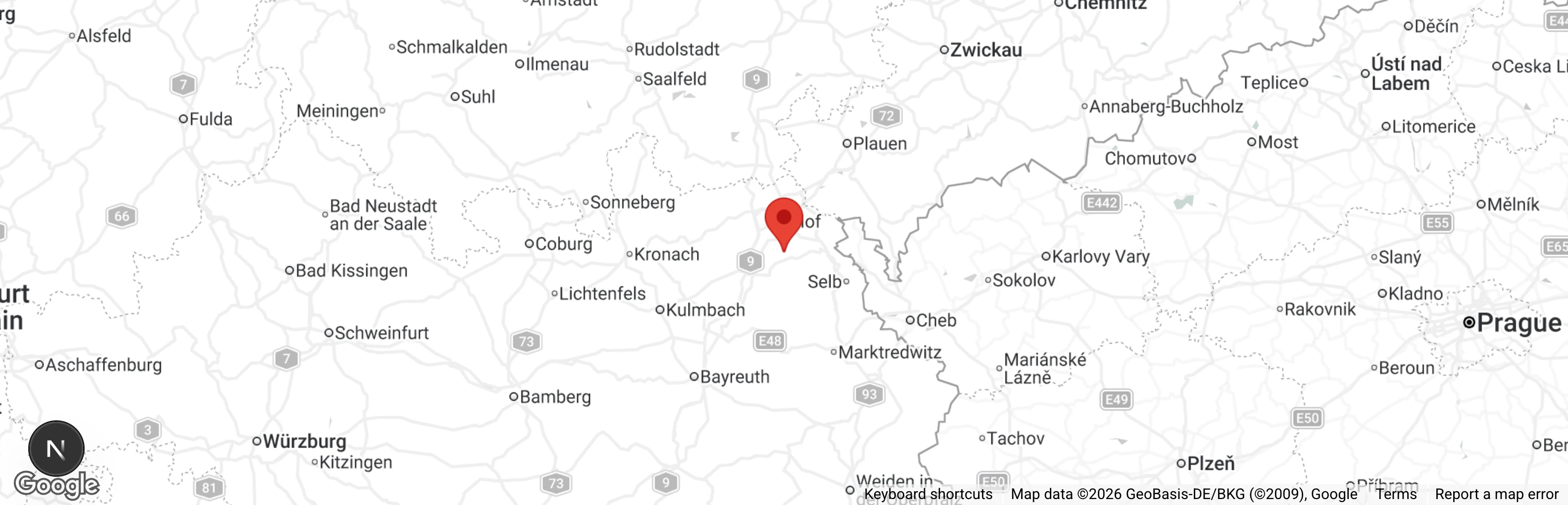 Map showing location of Tierheim Pfaffengrün