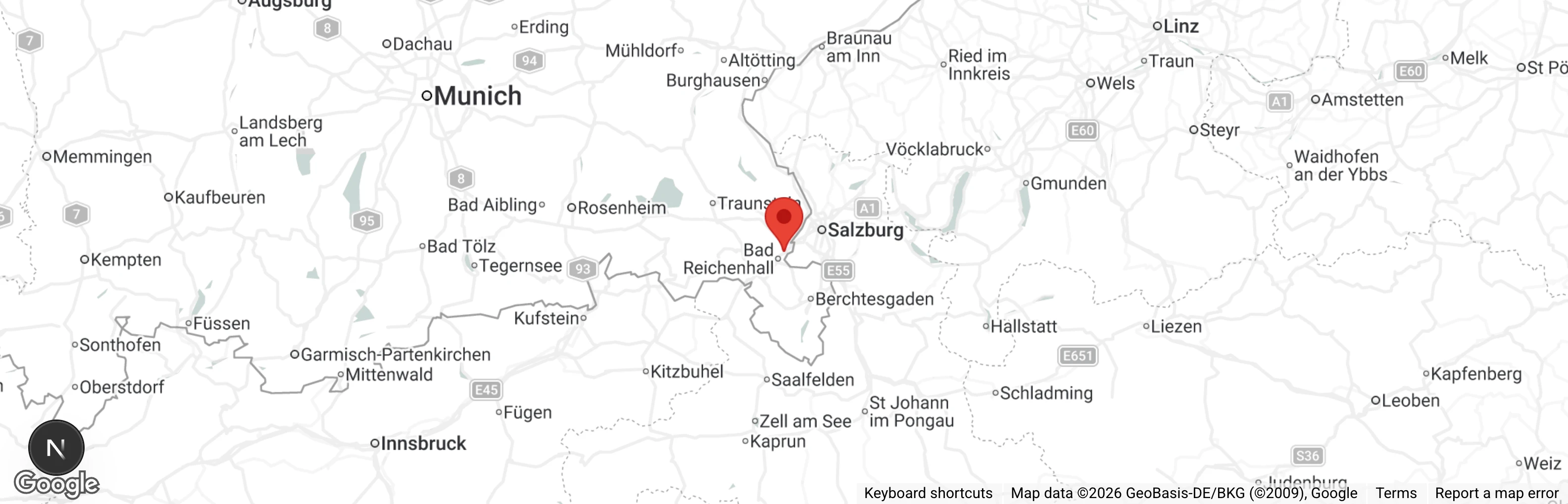 Map showing location of Tierheim Bad Reichenhall