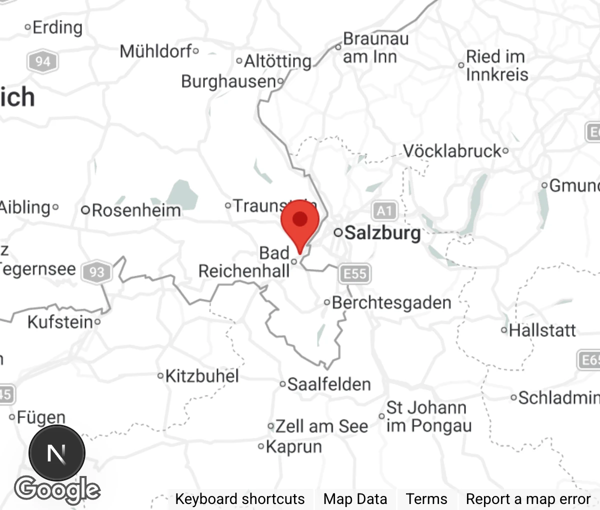 Map showing location of Tierheim Bad Reichenhall