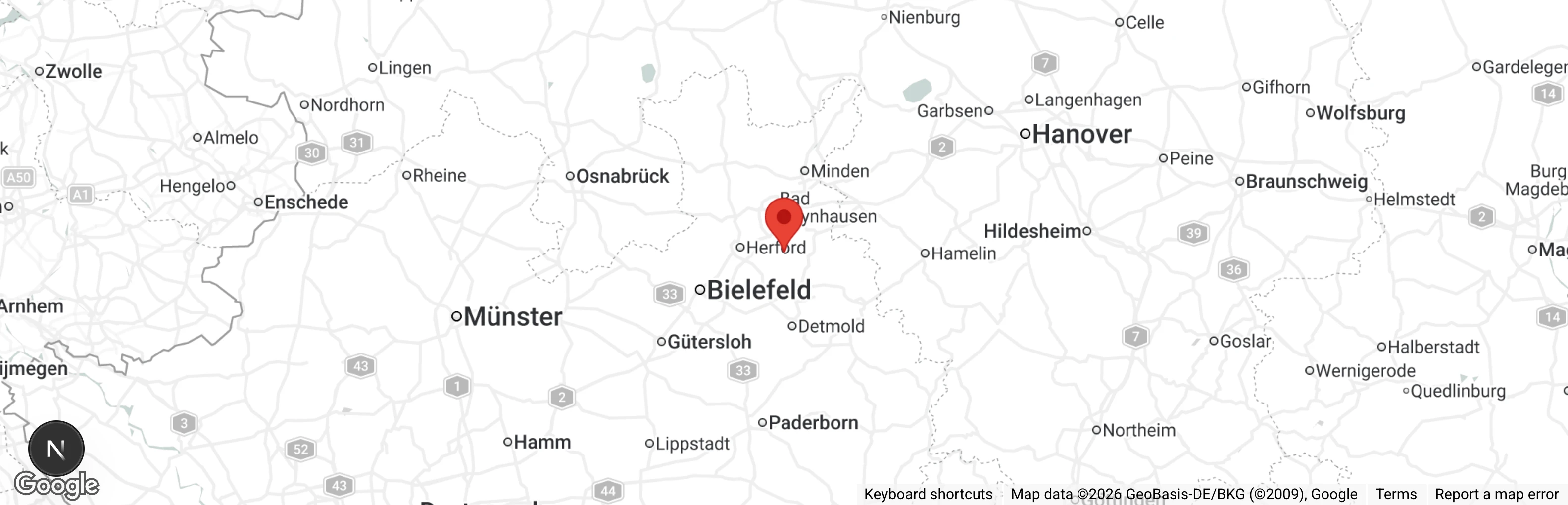 Map showing location of Tierheim Eichenhof