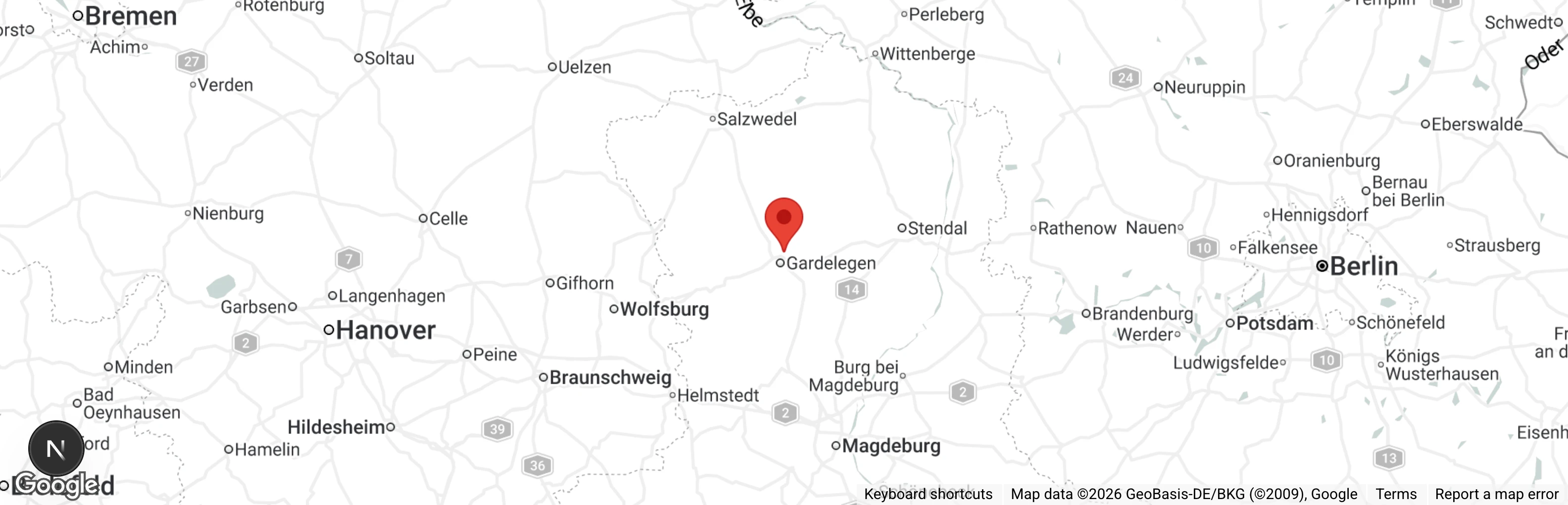 Map showing location of Tierheim Gardelegen