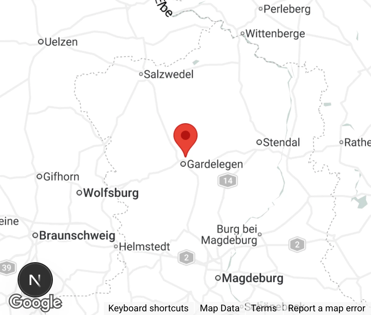 Map showing location of Tierheim Gardelegen