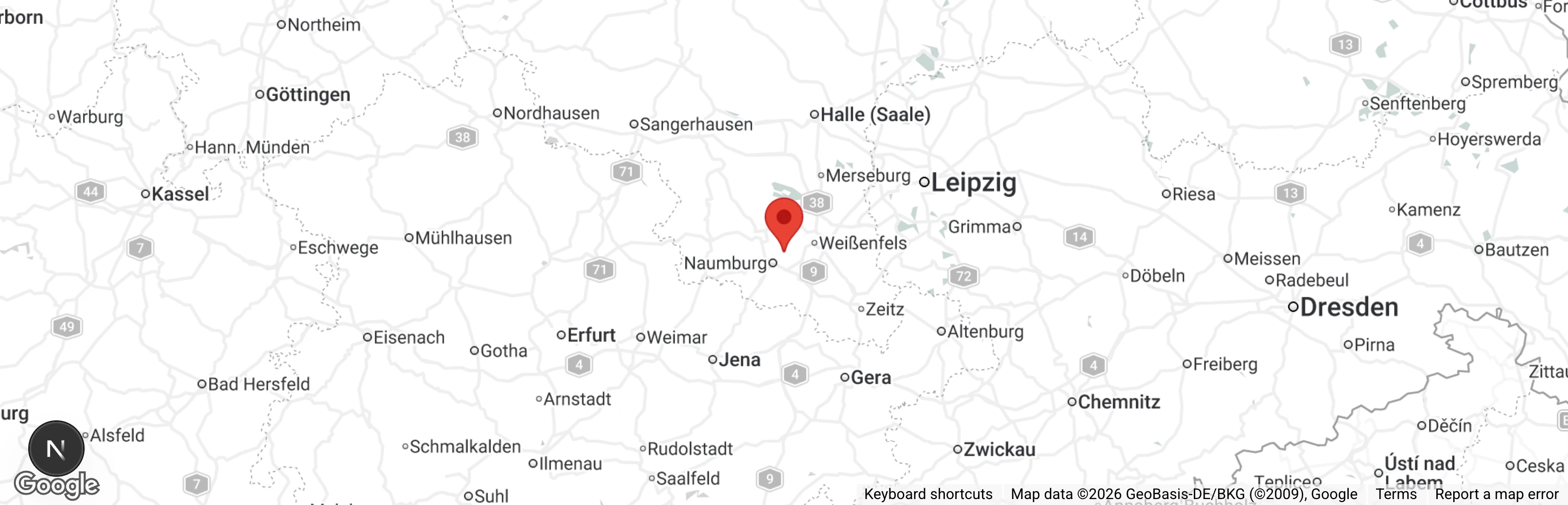 Map showing location of Tierheim Naumburg-Eulau